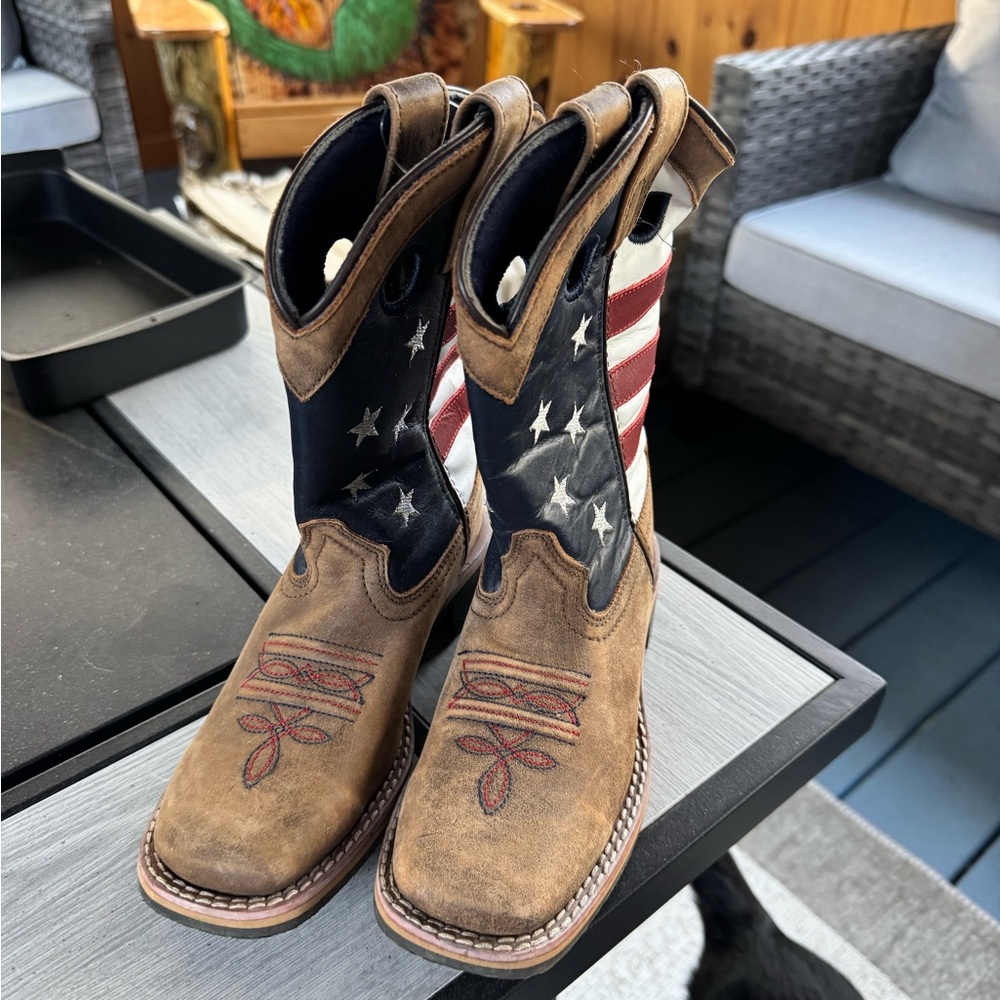 Patriotic Kids Cowboy Boots